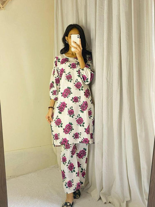 Mehak- 2 Piece Stitched Linen